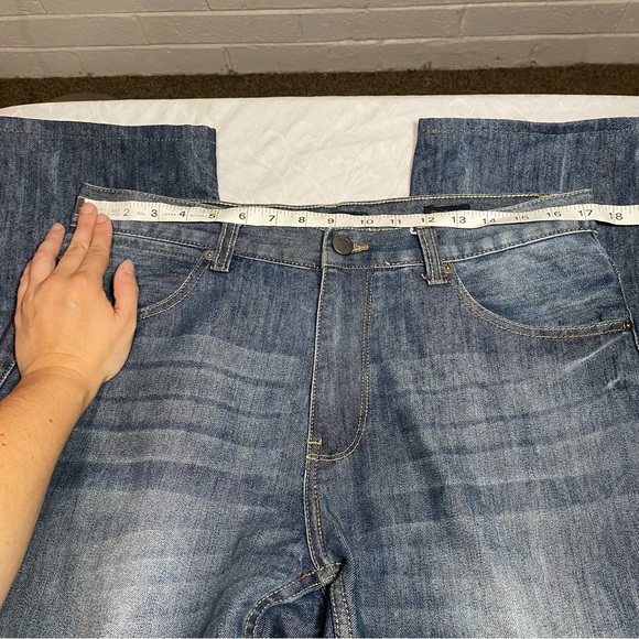 28inseam Paper Denim & Cloth Jeans 34 Waist Slim Straight DarkWash Tailored NICE - Picture 8 of 11